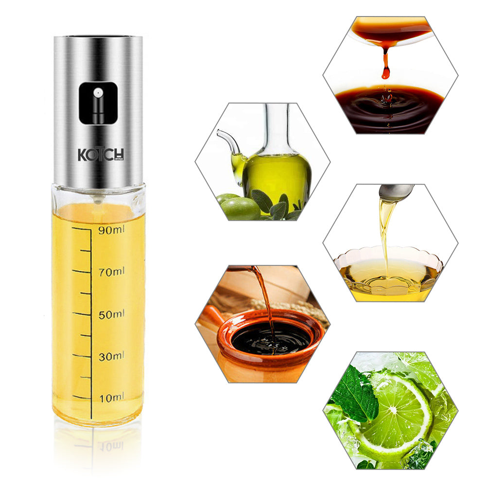 KOTCH BY TGB 2pc Oil Spray Bottle With Rack, Cleaning Brush, Oil Brush & Funnel