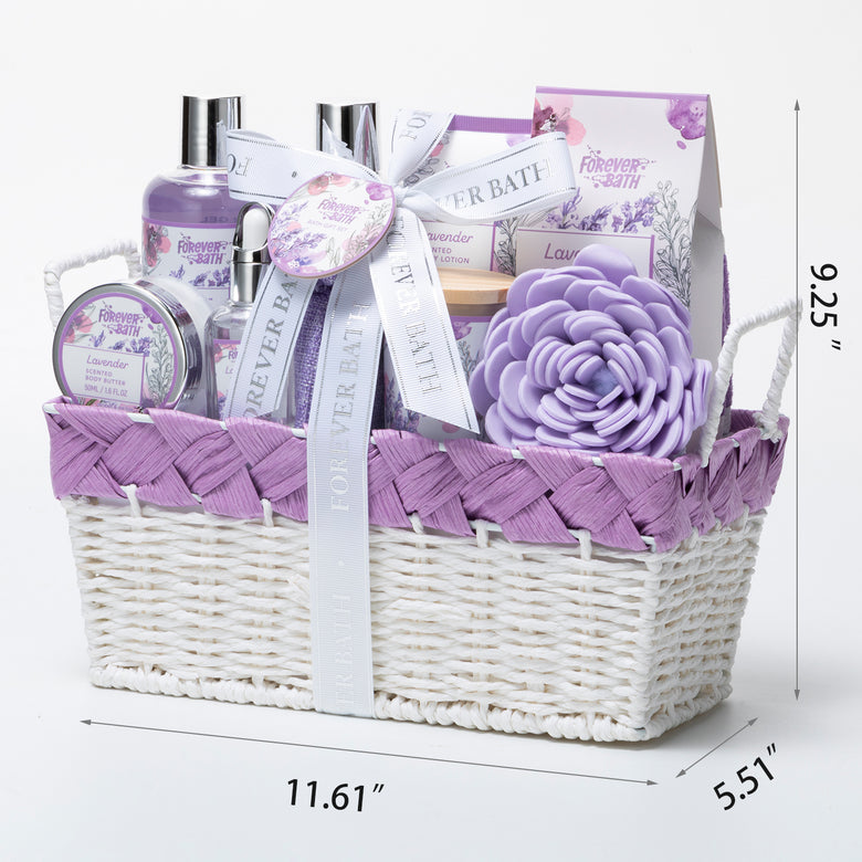 Forever Bath Lavender Spa Gift Basket Set 