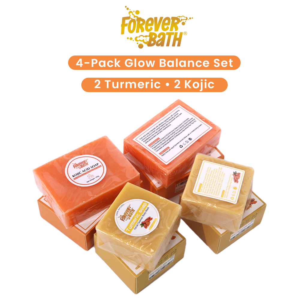 Glow Balance Soap Set | Turmeric + Koji Brightening Bars (4-Pack)