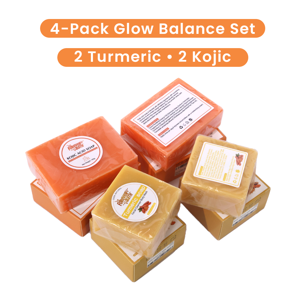 Glow Balance Soap Set | Turmeric + Koji Brightening Bars (4-Pack)