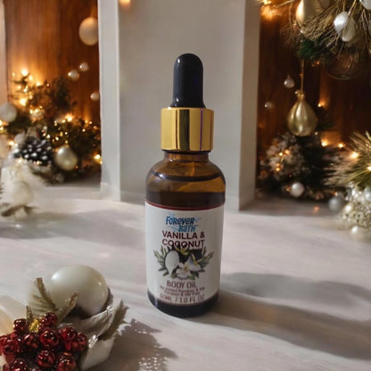 Forever Bath Unisex Vanilla and Coconut Body Oil - 30ML