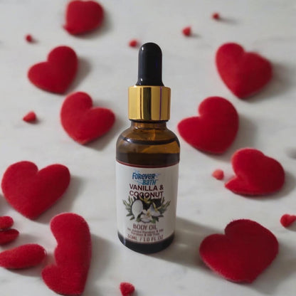 Forever Bath Unisex Vanilla and Coconut Body Oil - 30ML