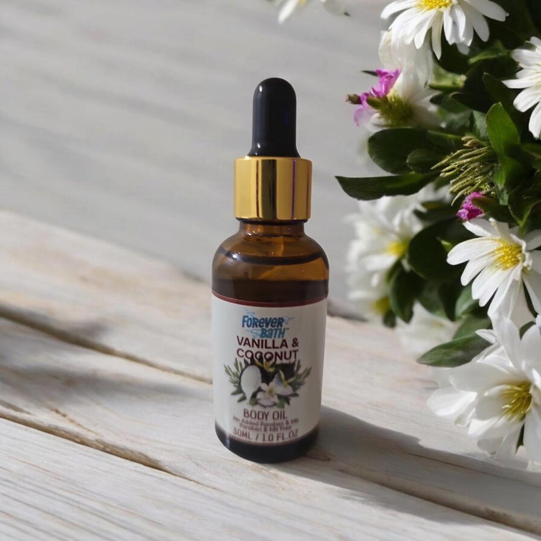 Forever Bath Unisex Vanilla and Coconut Body Oil - 30ML