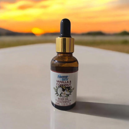 Forever Bath Unisex Vanilla and Coconut Body Oil - 30ML