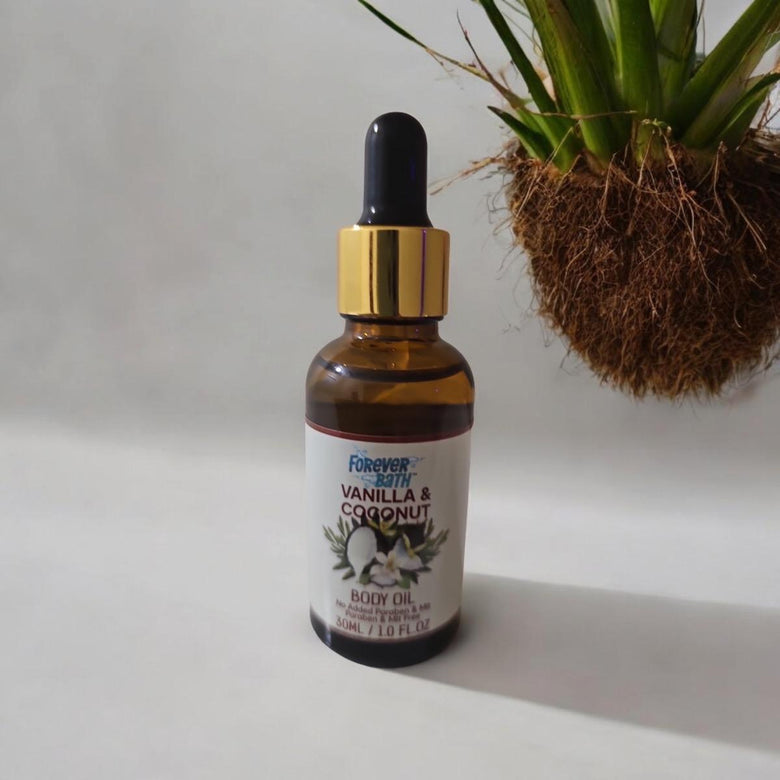 Forever Bath Unisex Vanilla and Coconut Body Oil - 30ML