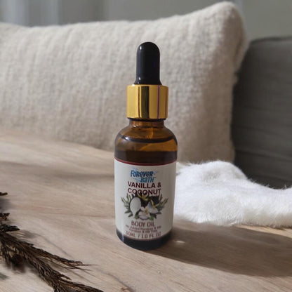 Forever Bath Unisex Vanilla and Coconut Body Oil - 30ML