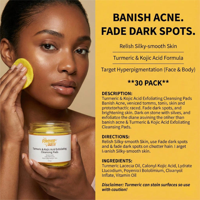 Forever Bath Turmeric & Kojic Acid Exfoliating Cleansing Pads